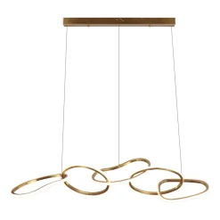 Discount Richmond Interiors Hanglamp Flyn LED 125cm, kleur Brushed gold