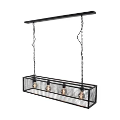 Online Urban Interiors Hanglamp Frame 4-lamps, kleur Zwart