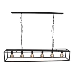 Best Urban Interiors Hanglamp Frame XL 6-lamps Zwart