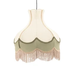Discount By-Boo Hanglamp Fringaloo Katoen en jute Groen