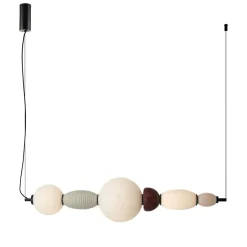 Clearance By-Boo Hanglamp Garca Horizontaal, Keramiek en glas Veelkleurig