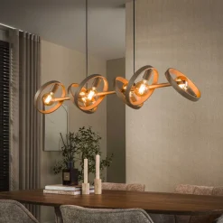 Outlet LifestyleFurn Hanglamp Homer 6-lamps, kleur Beige