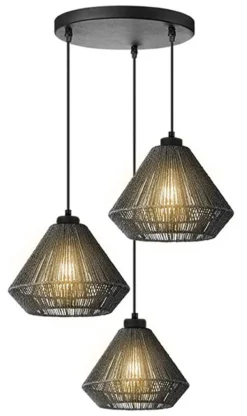 Outlet LABEL51 Hanglamp Ibiza Diamond Jute, 3-lamps