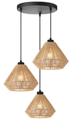 Outlet LABEL51 Hanglamp Ibiza Diamond Jute, 3-lamps