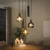 Discount LifestyleFurn Hanglamp Janetta Glas en metaal, 3+2-lamps