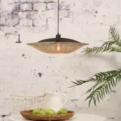 GOOD&MOJO Hanglamp Kalimantan Bamboe, kleur /Zwart Naturel