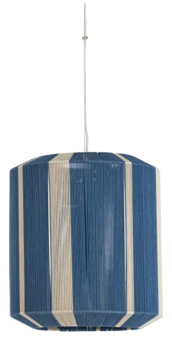 New Light & Living Hanglamp Kozana kleur Blauw/Crème