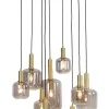 Sale Light & Living Hanglamp Lekar 9-Lamps, kleur Antiek Brons/Smoke