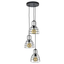 Online Urban Interiors Hanglamp 3-lichts, kleur Vintage Black