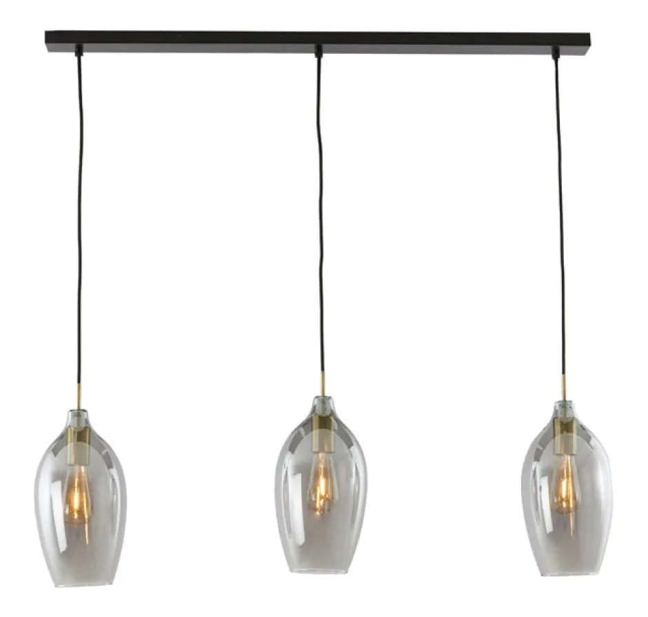 Clearance Light & Living Hanglamp Lukaro kleur Smoke/Antiek Brons Antiek Brons / Smoke