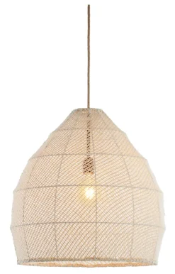 Sale Light & Living Hanglamp Makassar kleur Crème Cru00e8me