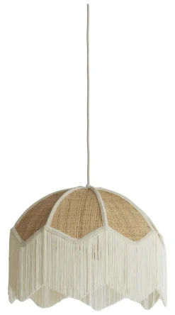 Clearance Light & Living Hanglamp Malacia Raffia, kleur Crème