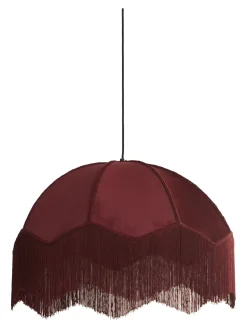Online Light & Living Hanglamp Malacia Velvet, kleur Bordeaux