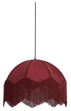 Online Light & Living Hanglamp Malacia Velvet, kleur Bordeaux