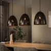 Sale LifestyleFurn Hanglamp Marleigh 3-lamps, kleur Urban Bruin