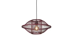 GOOD&MOJO Hanglamp Maui Bamboe, kleur Burgundy