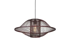 GOOD&MOJO Hanglamp Maui Bamboe, kleur Burgundy