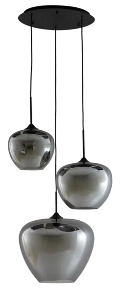 Hot Light & Living Hanglamp Mayson 3-Lamps, kleur Smoke