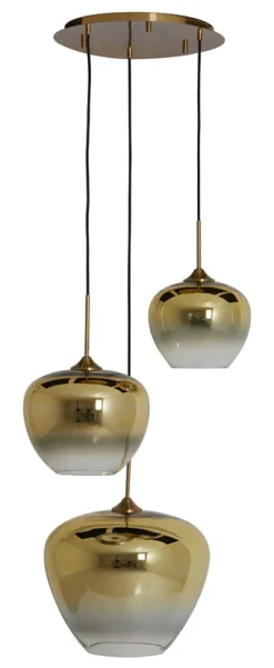 Clearance Light & Living Hanglamp Mayson 3-lamps, kleur Goud