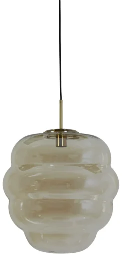 Online Light & Living Hanglamp Misty kleur /Goud Amber