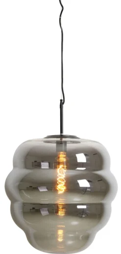 Outlet Light & Living Hanglamp Misty kleur /Mat Zwart Smoke