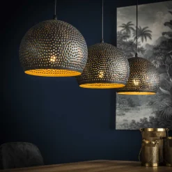 Hot LifestyleFurn Hanglamp Murray 3-lamps 56 - Zwart bruin (56)