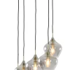 Online Light & Living Hanglamp Rakel 5-Lamps, antiek brons+smoke