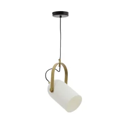 Sale Kave Home Hanglamp Reisy Matglas en messing Wit