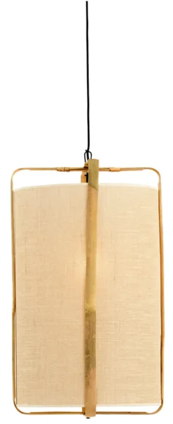 New Light & Living Hanglamp Sendai Jute en Bamboe, kleur Naturel