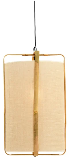 New Light & Living Hanglamp Sendai Jute en Bamboe, kleur Naturel