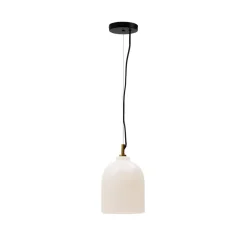 Outlet Kave Home Hanglamp Shenli Albast, 15cm Wit