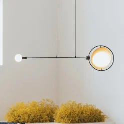 Sale Zuiver Hanglamp Sirius 133cm breed, kleur Zwart/Goud