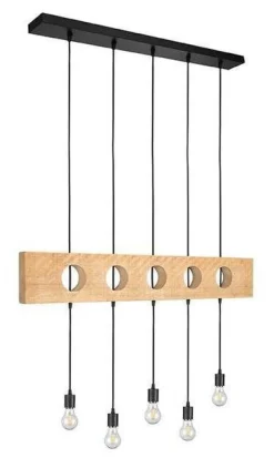 New LABEL51 Hanglamp Timber, Mangohout, 145cm Rough