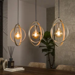 Hot LifestyleFurn Hanglamp Tricia 3-lamps, kleur Beige