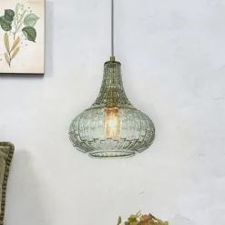 Online it's about RoMi Hanglamp Venice Druppel Groen