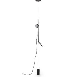 Outlet Kave Home Hanglamp/Vloerlamp Orey Met verplaatsbare spot, kleur Zwart