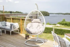 Nohr Hangstoel Samantah Wicker, kleur Wit