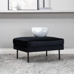 Clearance Nohr Hocker Bladimir Velvet, kleur Zwart