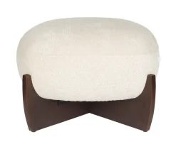 Discount Dutchbone Hocker Emilius Bouclé en rubberhout