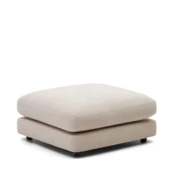 New Kave Home Hocker Gala Chenille, 90 x 90cm Beige