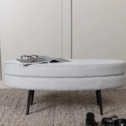 Outlet Nohr Hocker Larenzo Rib, kleur Grijs