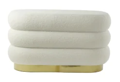 Sale Light & Living Hocker Lyall Teddy, kleur Crème Cru00e8me