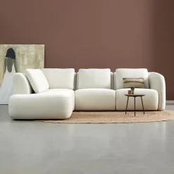 Hot PEPP Interiors Hoekbank Cloud 285cm, Bouclé, kleur Off White