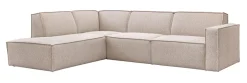 Clearance LABEL51 Hoekbank Kay 283cm, Links, Royal Bouclé, kleur Naturel