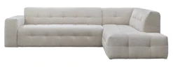 Best LABEL51 Hoekbank Lorenzo Rechts, 294cm, Elite stof, kleur Naturel