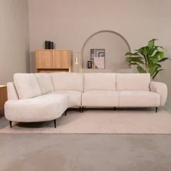 New LABEL51 Hoekbank Milano Elite stof, kleur Naturel