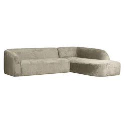 WOOOD Hoekbank Sloping Rechts, Structure Velvet