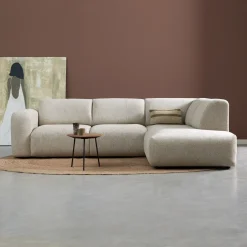 Sale PEPP Interiors Hoekbank Soul 280cm, Chenille, kleur Naturel