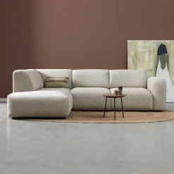 Sale PEPP Interiors Hoekbank Soul 280cm, Chenille, kleur Naturel