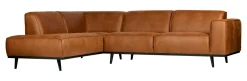 Online WOOOD Hoekbank Statement Suedine 274cm Cognac